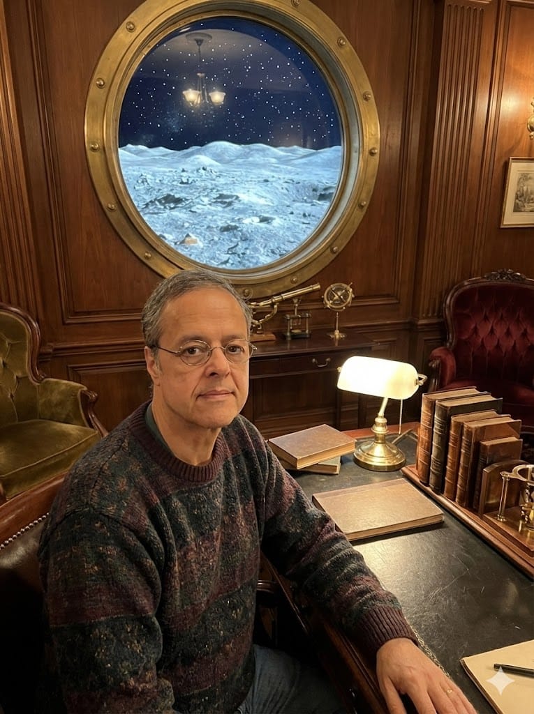 Image of the author where the magic happens.